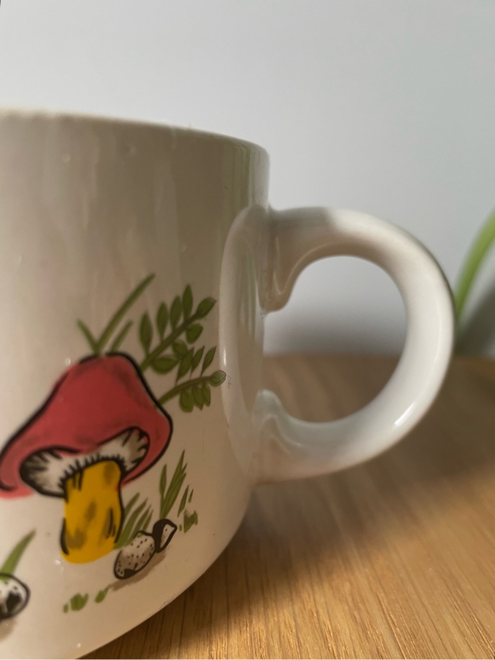 Vintage 1970s Mushroom Illustration Ceramic Soup Mug - Picture 6 of 9